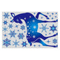 Holiday Window Clings – Blue Snowflake & Elk Christmas Static Stickers for Festive Wall & Glass Decor