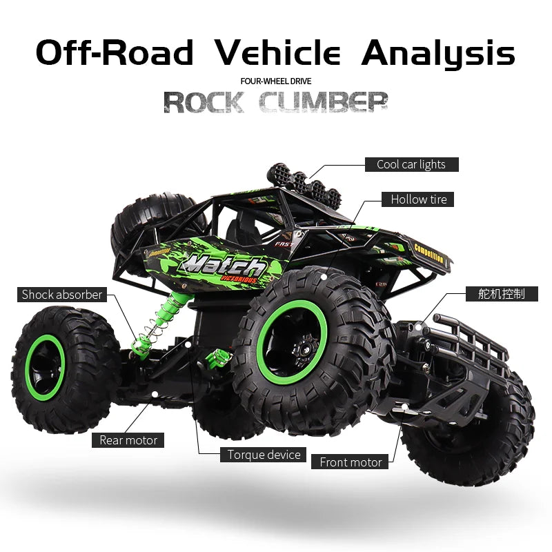 ZWN 1:12 / 1:16 4WD Remote Control Car With Led Lights 2.4G Radio RC  Cars Off-Road 4x4 Control Trucks Toys Gifts for Children