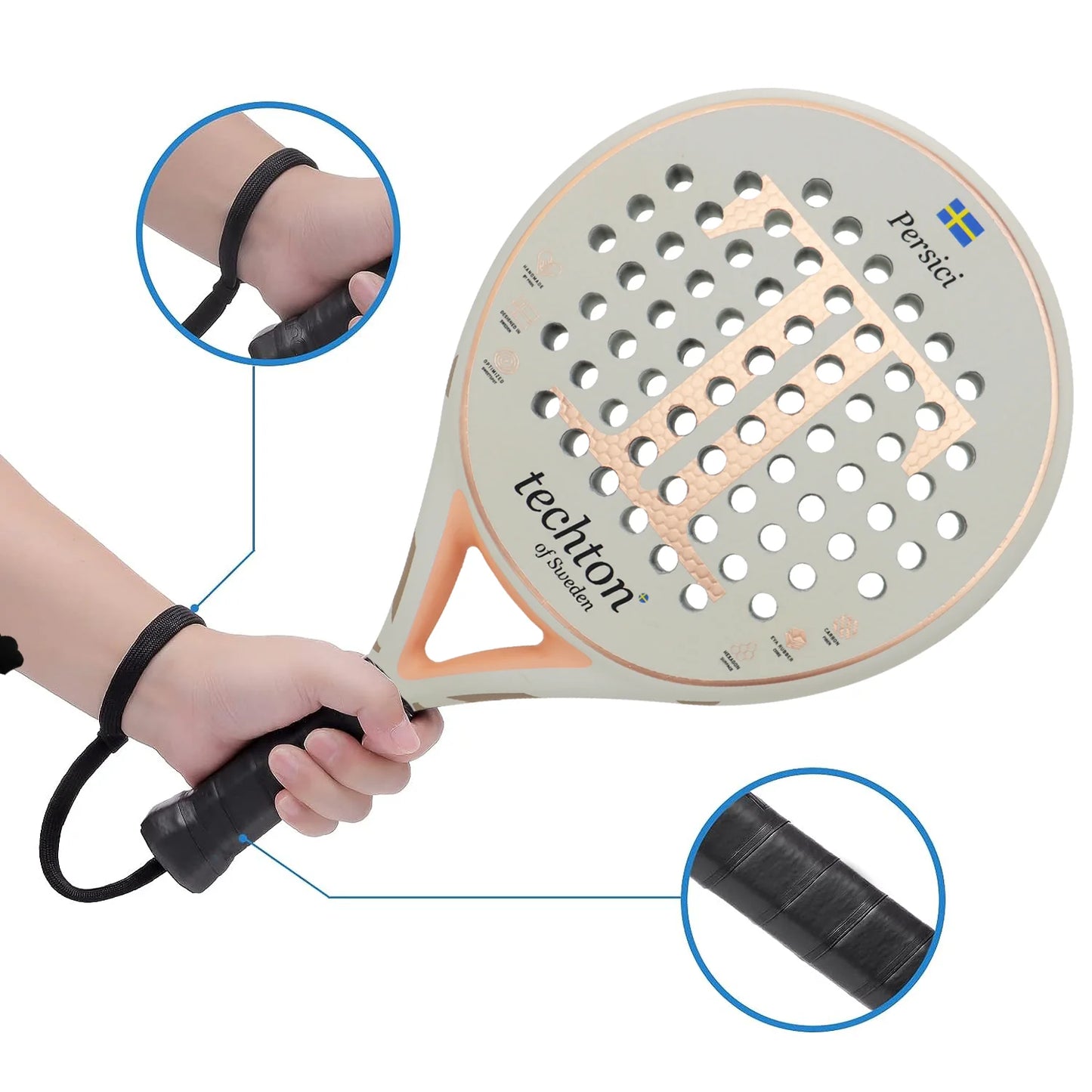 Pala Padel Raquetas de Tenis Racket Paddle Racquet EVA Soft 100%/3K/12K Carbon Fiber 3D Hexgon Paddle with Padel Bag Accessories