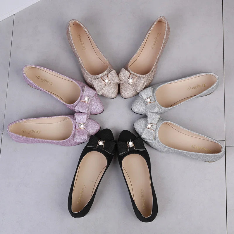 Women Flats Bowknot Single Shoes Female 2024 Spring Autumn Loafers New Fashion Sweet Flat Soft Casual Shoes Zapatos De Mujer