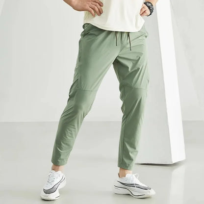 Men's Running Pants Polyester Quick Dry Breathable Thin Joggers