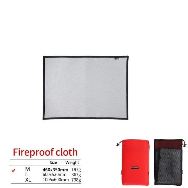 New Outdoor Camping Fireproof Cloth Picnic Barbecue Insulation Mat Flame Retardant High Temperature Fire Blanket Fiberglass Mat