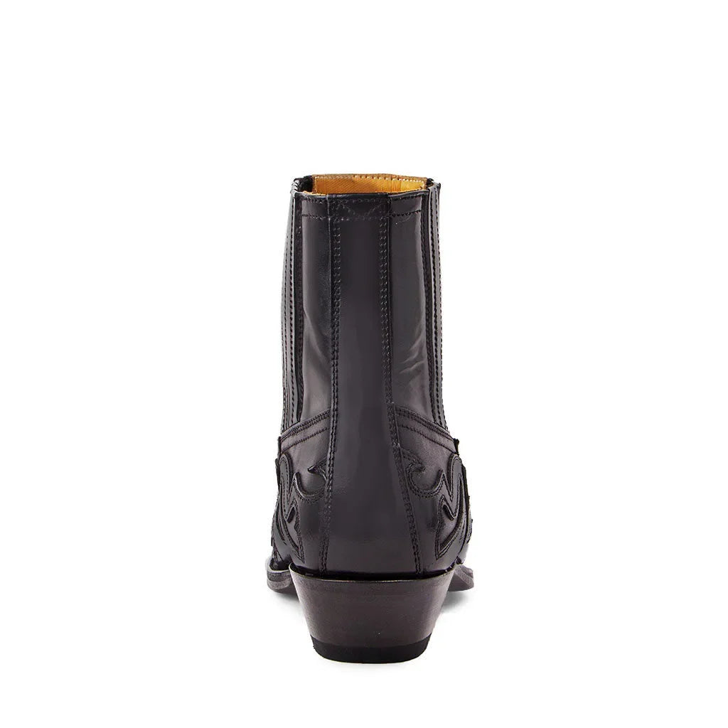 Western Embroidered Leather Ankle Boots Unisex EU 35-48