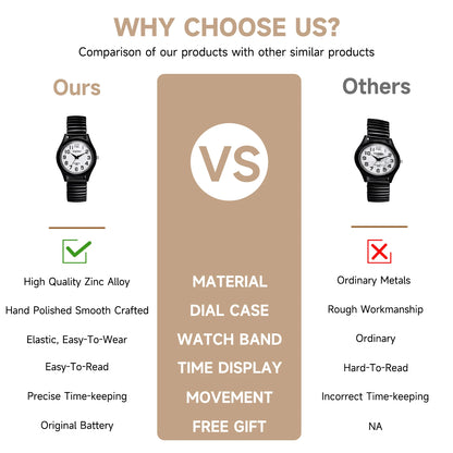 Elastic Strap Watch for Men Couples Clear and Easy Read Large Black Digital Hard Steel Strap Waterproof