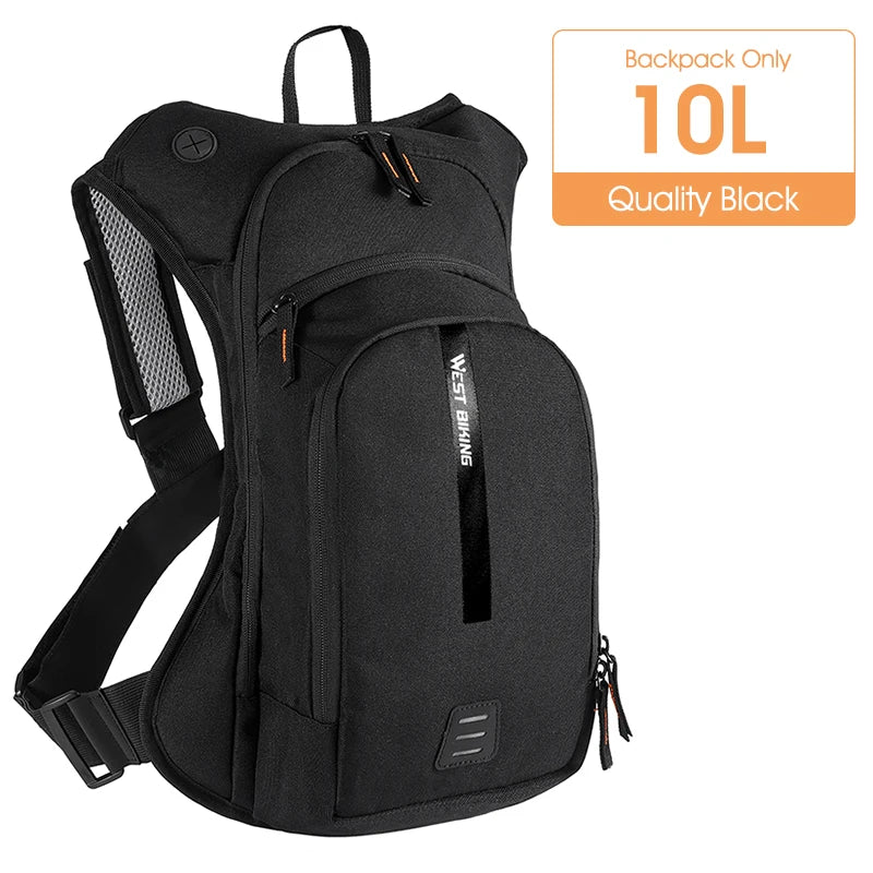 WEST BIKING 10L Ultralight Cycling Backpack Ergonomic Strap MTB Road Bicycle Bag With Water Bag Outdoor Hiking Climbing Bag