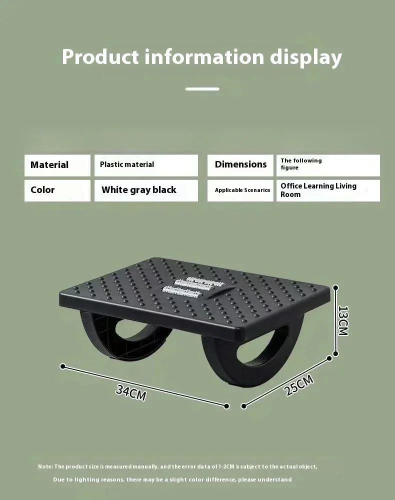 New Portability Foot Rest Under Desk Footrest Ergonomic Foot Stool With Massage Rollers Foot Rest For Home Office Work