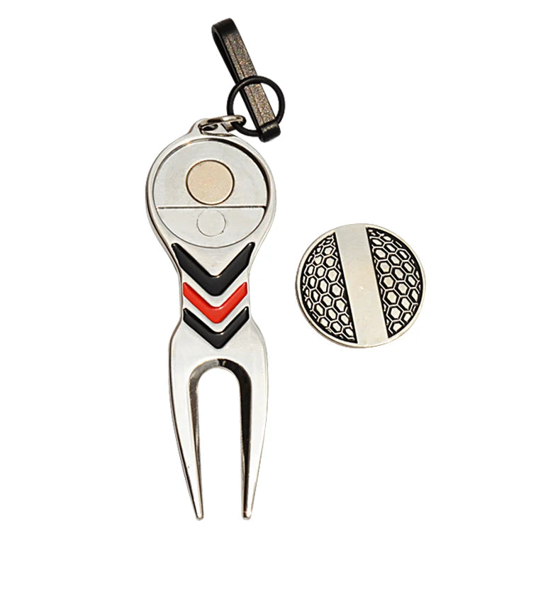 Caiton High Quality Golf Divot Repair Tool, Aluminum Alloy Material& Detachable Golf Ball Marker