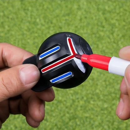 Golf Ball Alignment Tool Fade-Resistant With Two Stamp Markers
