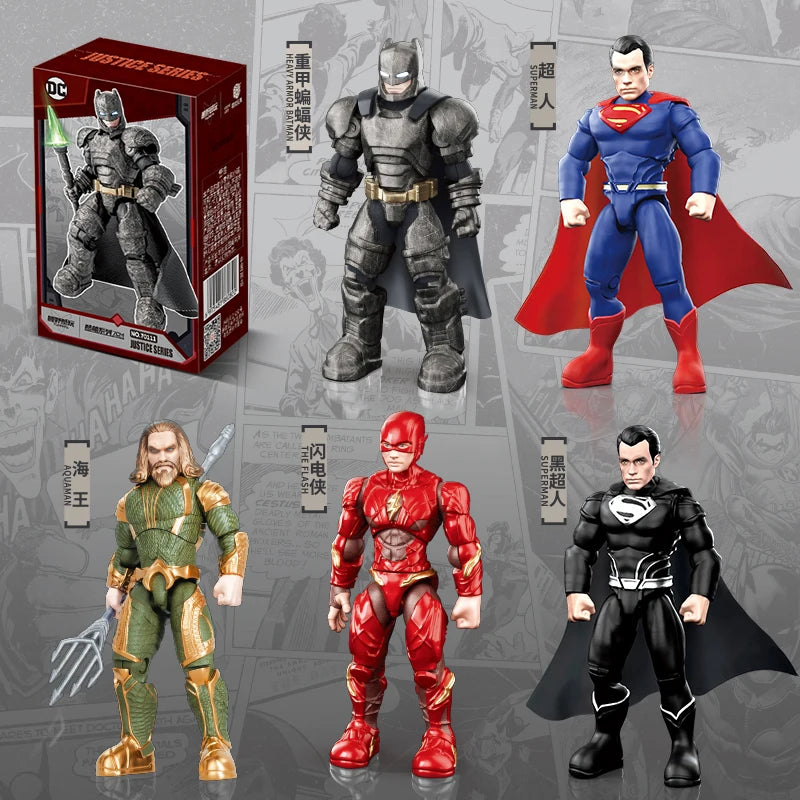 DC Justice League Toy The Dark Knight Trilogy Action Figure Batman Superman Aquaman The Flash Assembly Figure Kids Birthday Gift