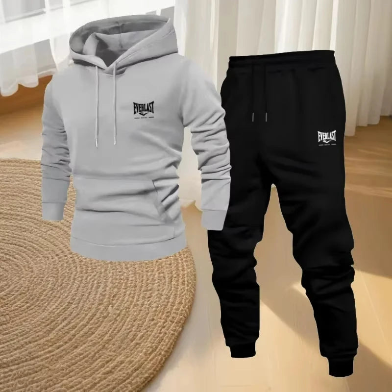 2025 Men's Fashion Sports Jogging Set_ Casual Printed Sports Set Comfortable Office and Family Sports Set for Autumn and Winter