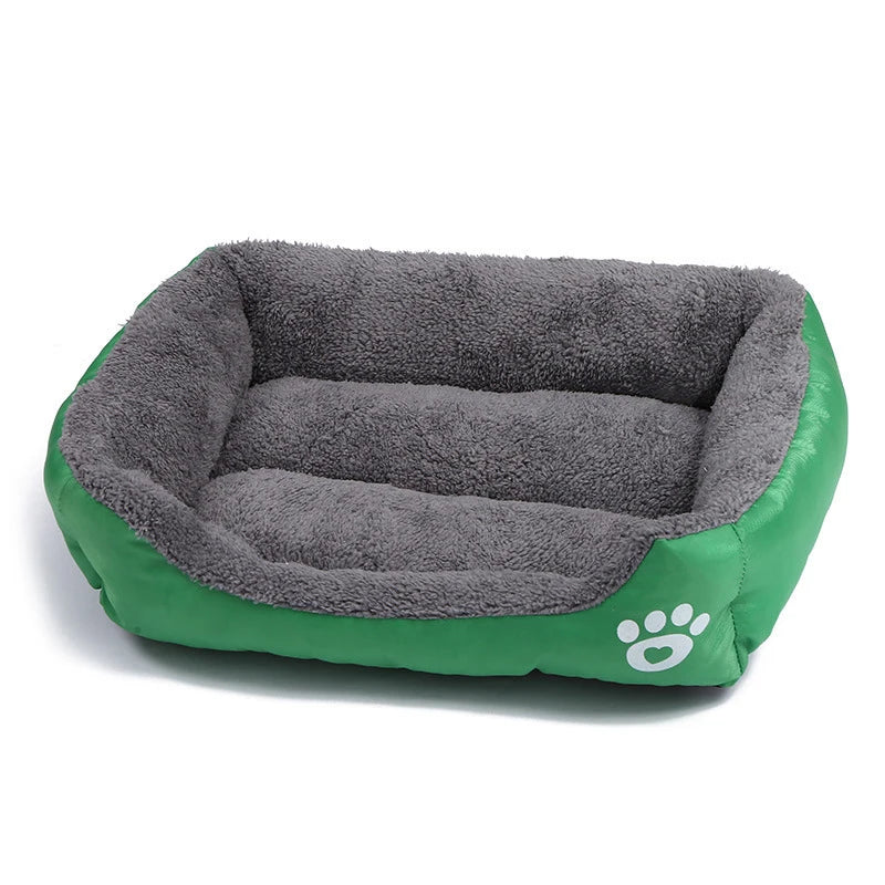 Large Square Dog Bed – Plush Cat Nest and Dog Sofa, All-Season Waterproof Mattress