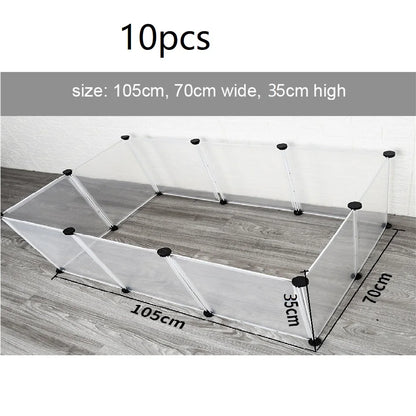 Small Pet DIY Foldable Playpen 6 To 10 Panels 35x35 cm Plastic