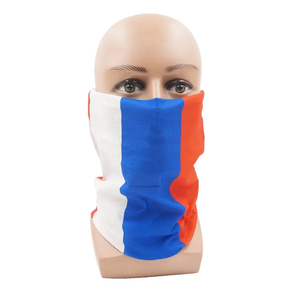 World Football Fans National Flag Face Bandanas Spain France Korea Mexico Germany Seamless Neck Gaiter Men Women Headwear Scarf