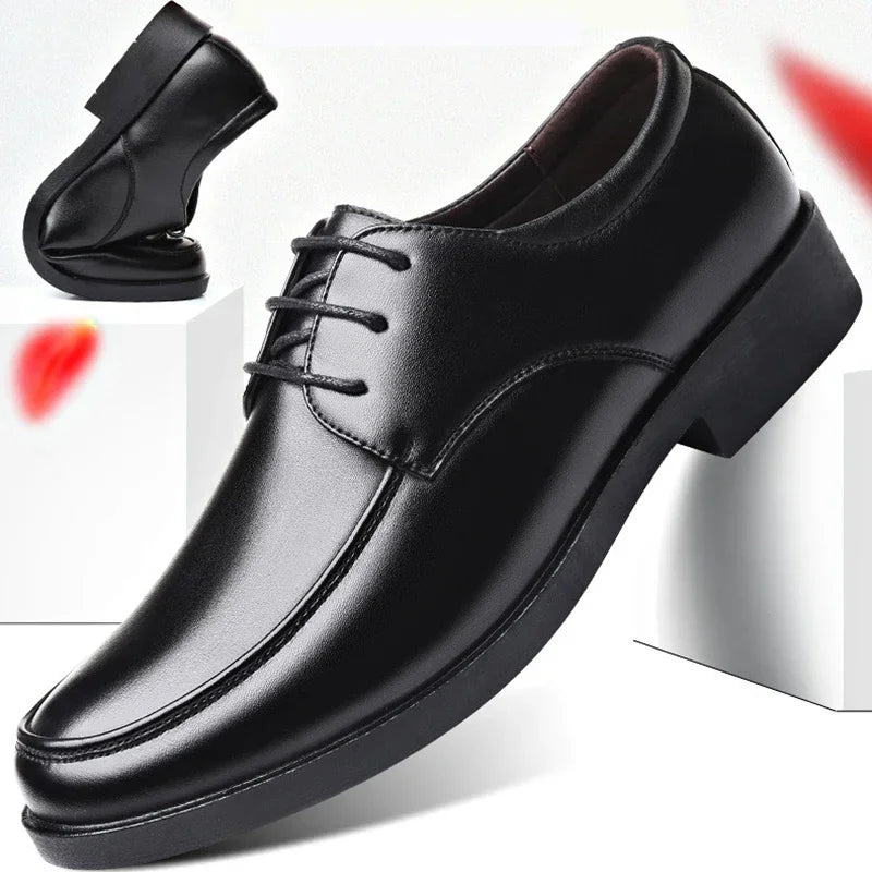 Mens Leather Dress Shoes Lace Up Formal Office Wear