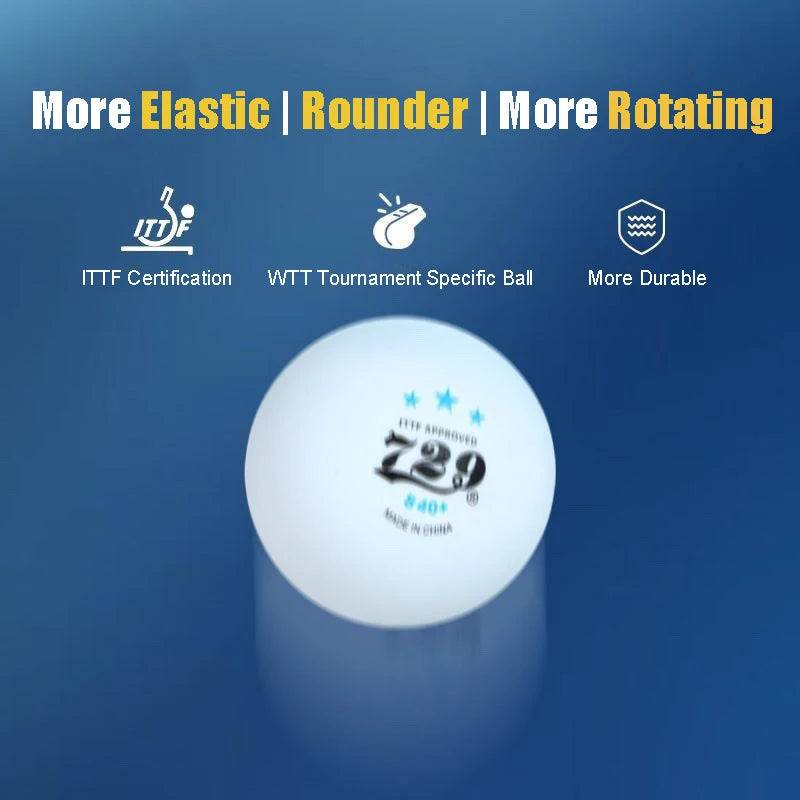 729 Friendship 3 Stars Seamless Table Tennis Ball 40+ New Material Ping Pong Balls for National Games Competition ITTF Approved