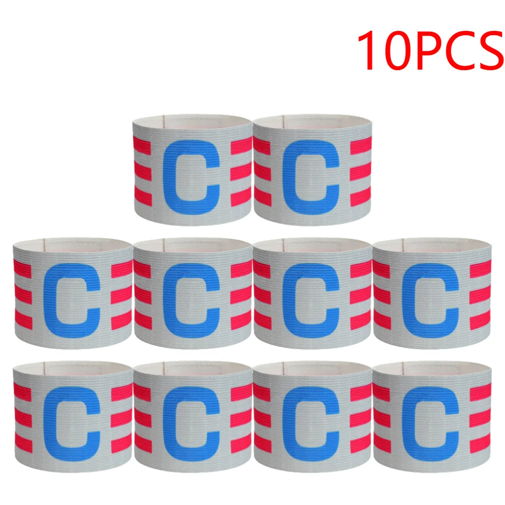 1-10pcs Leader Competition Armband Breathable Soccer Player Captain Group Armband Clear Icon Capitan Band For Football Captain