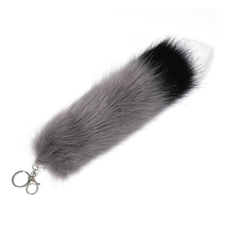 Fluffy Wolf Tail Keyring Charm