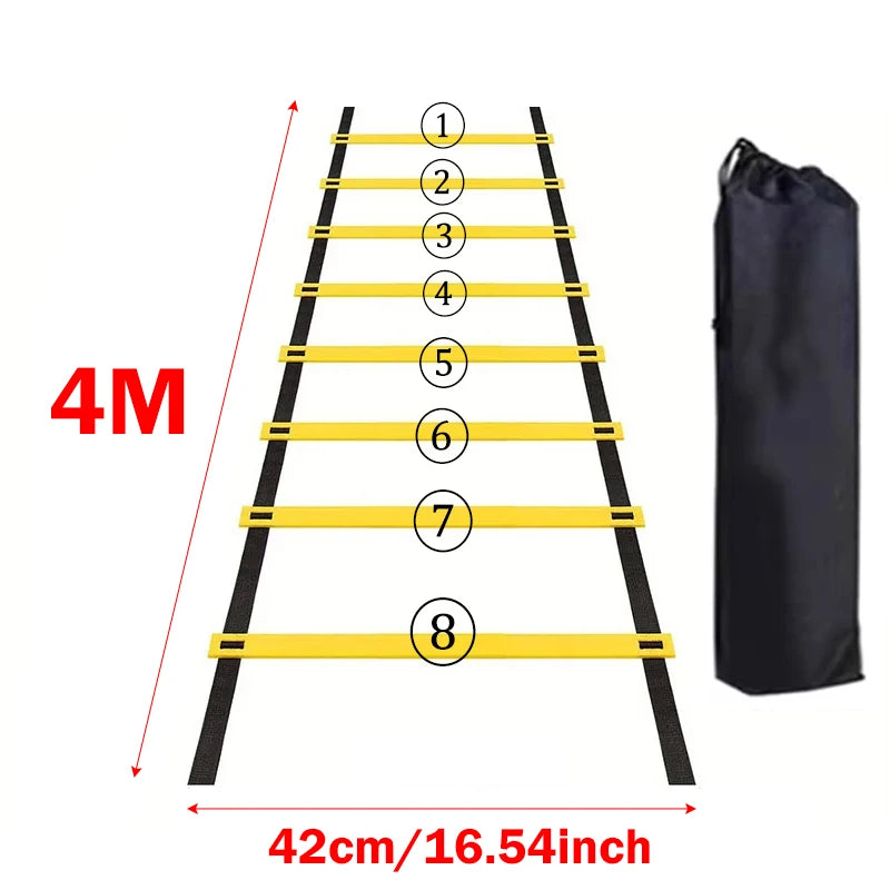 Agility Ladder Nylon Straps Soccer Football Speed Training Ladder Equipment Sports Fitness Running Warm-Up Training Ladder Tool