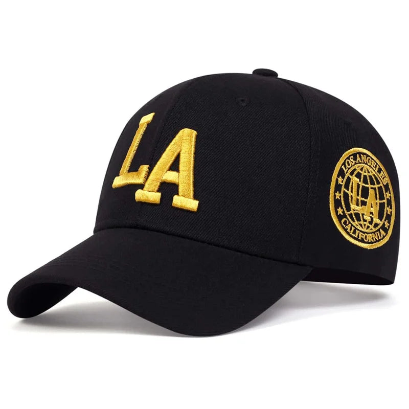 Unisex LA Letter Embroidery Baseball Caps Spring and Autumn Outdoor Adjustable Casual Hats Sunscreen Hat Sports Golf Cap