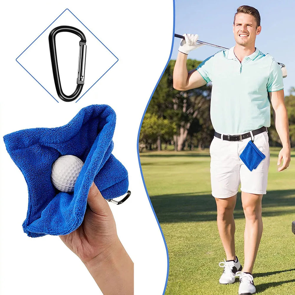 Golf Hook Wipes Compact & Portable Microfiber Soft & Comfortable Cleaning Towel Golf Cleaning Accessories