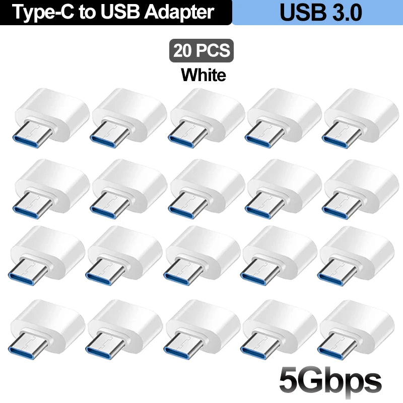 For Mobile Phone USB Female to Type C Male Adapter OTG 15.5CM Long Cable For Xiaomi Samsung S20 Huawei OTG Data Cable Converter