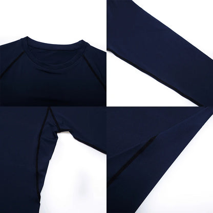 Men's Compression Long Sleeve Running T-Shirt Polyester Sizes S and M