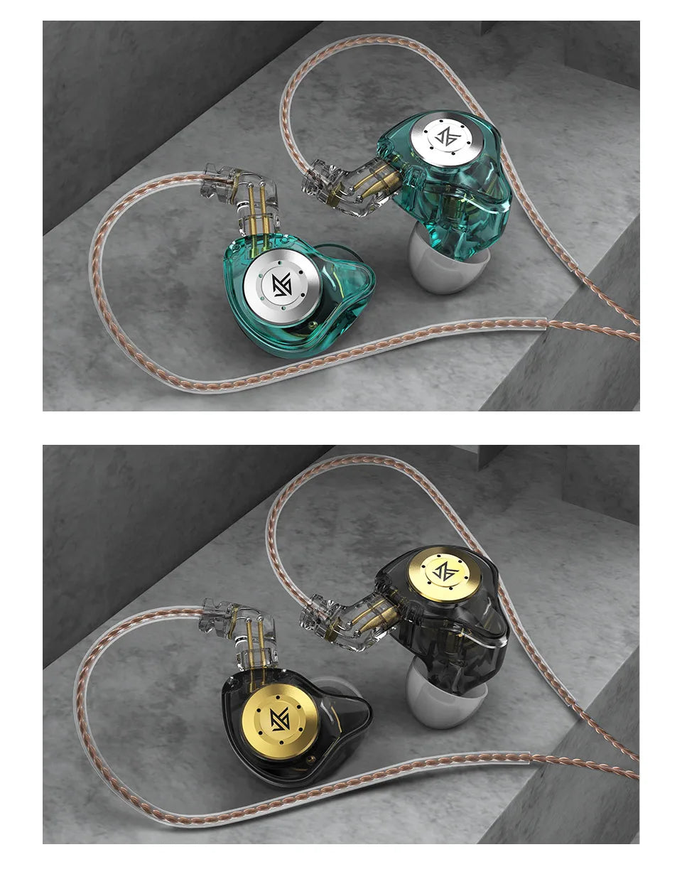 KZ EDX PRO Dynamic Earphones HIFI Bass Earbuds In Ear Monitor Sport Noise Cancelling Headset