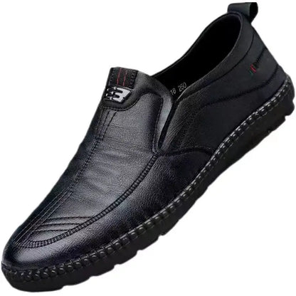 Men PU Leather Loafers Slip-On Non-Slip Breathable Casual Shoes