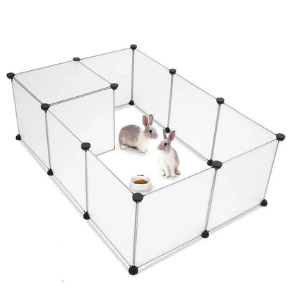 Small Pet DIY Foldable Playpen 6 To 10 Panels 35x35 cm Plastic