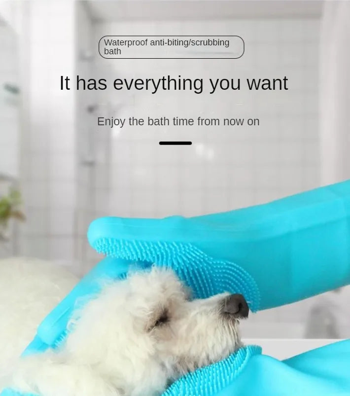 Magic Silicone Pet Bathing Gloves