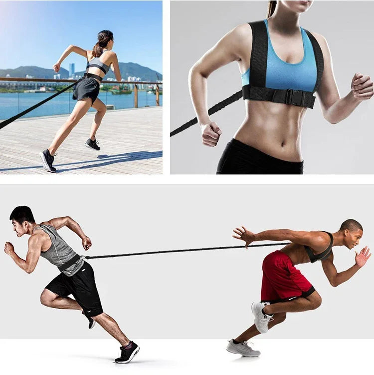 Running Sprint Dash Track and Field Pull Rope Resistance Bands for Football Basketball Powerful Strength Explosive Force