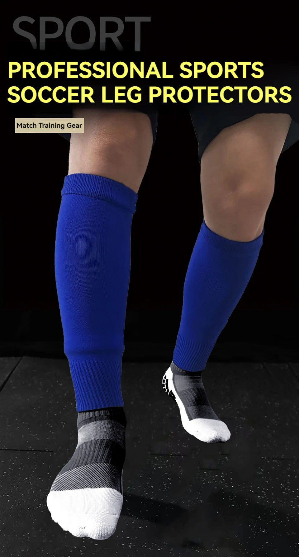 Loogdeel 1 Pair Breathable Calf Compression Sleeve Professional High-quality Soccer Socks For Running Football Basketball