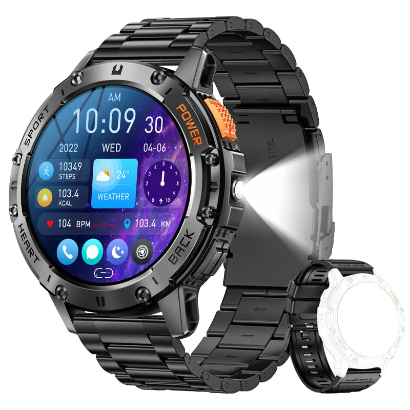 Men Smart Watch with AMOLED Display & Fitness Tracking