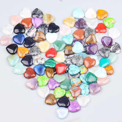 Heart Shape Amethyst Stone Crystals, 20mm, 10 20 30 Pcs Garden Decor