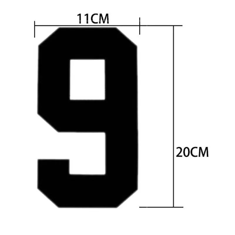 20*11CM/ Big Number Letter Patches Clothes Sticker,0~9 White,Black Digital Number Jersey Badges Heat Transfer Iron on Patches