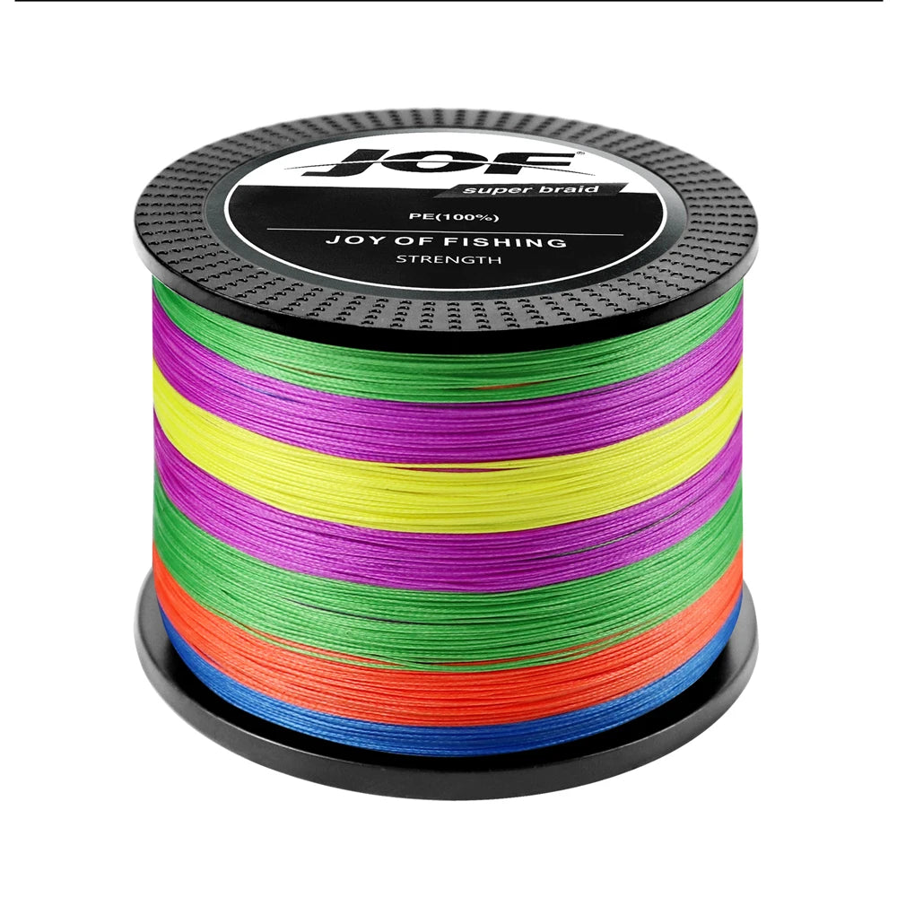 JOF 300M 500M 1000M 8 Strands 4 Strands 18-88LB PE Braided Fishing Wire Multifilament Super Strong Fishing Line Japan Multicolor