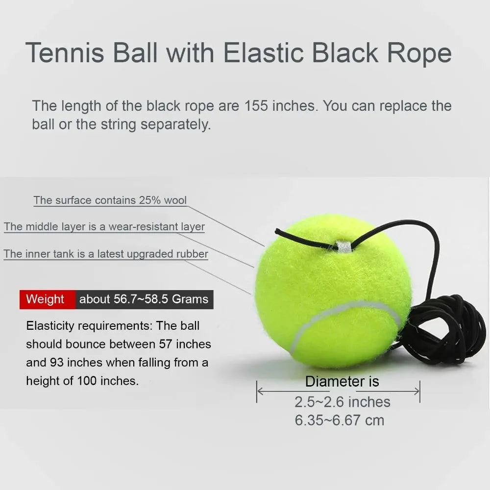 Tennis Training Ball with String Tennis Balls With Elastic Rope Tennis Training Partner Rebound Practice Ball Self Practice Tool