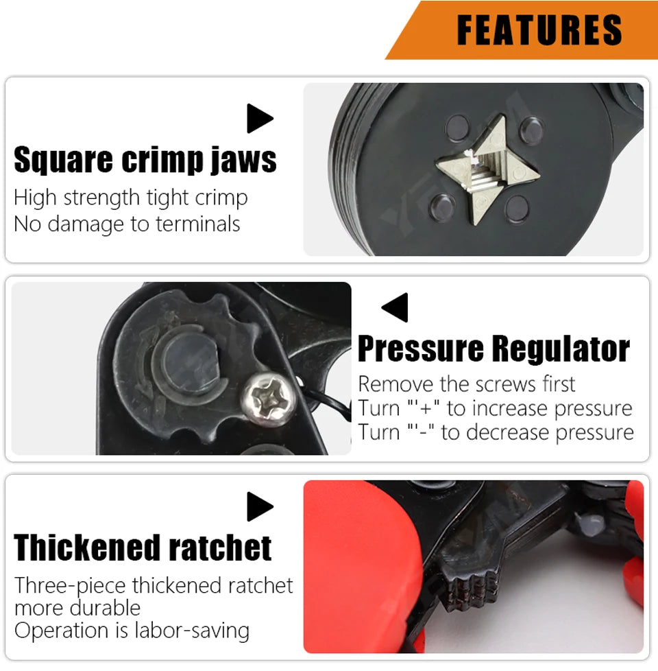 Crimping Pliers Ferrule Sleeves Tubular Terminal Tools HSC8 6-4A/6-6A/16-6E Wire Crimper Household Electrical Sets