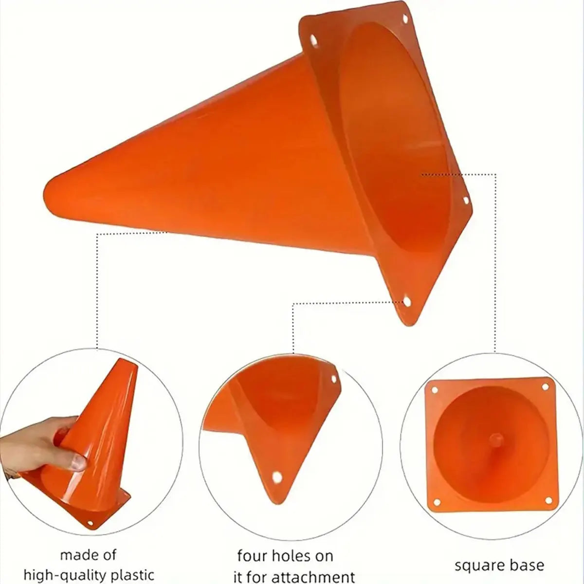 5 sets of 23cm soccer obstacle marker buckets, 9-inch plastic buckets, marker soccer training cone buckets