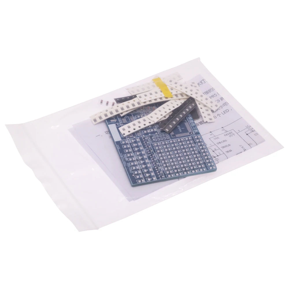 SMD NE555 CD4017 Rotating Flashing LED Components SMT LQFP44 Soldering Practice Board Electronic Circuit Training Suite DIY Kit