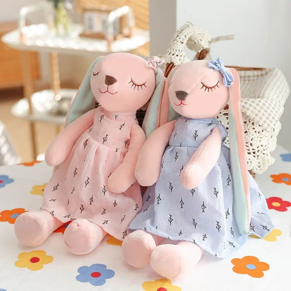 Long Ear Plush Rabbit Toy Cotton Rope Wool Stuffed Toy for Kids