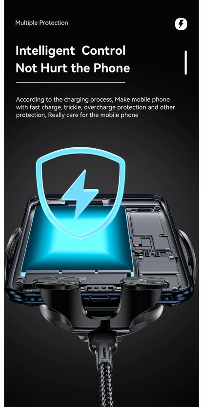 Wireless Car Phone Holder With 15W Fast Charging Air Vent Mount