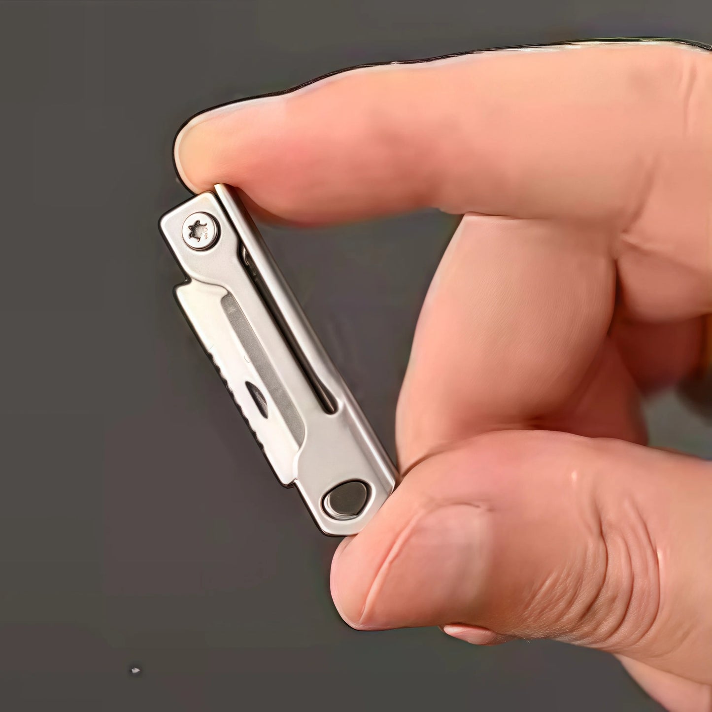 Stainless Steel Mini Folding Knife 6 cm Unfolded, 4 cm Folded, Silver