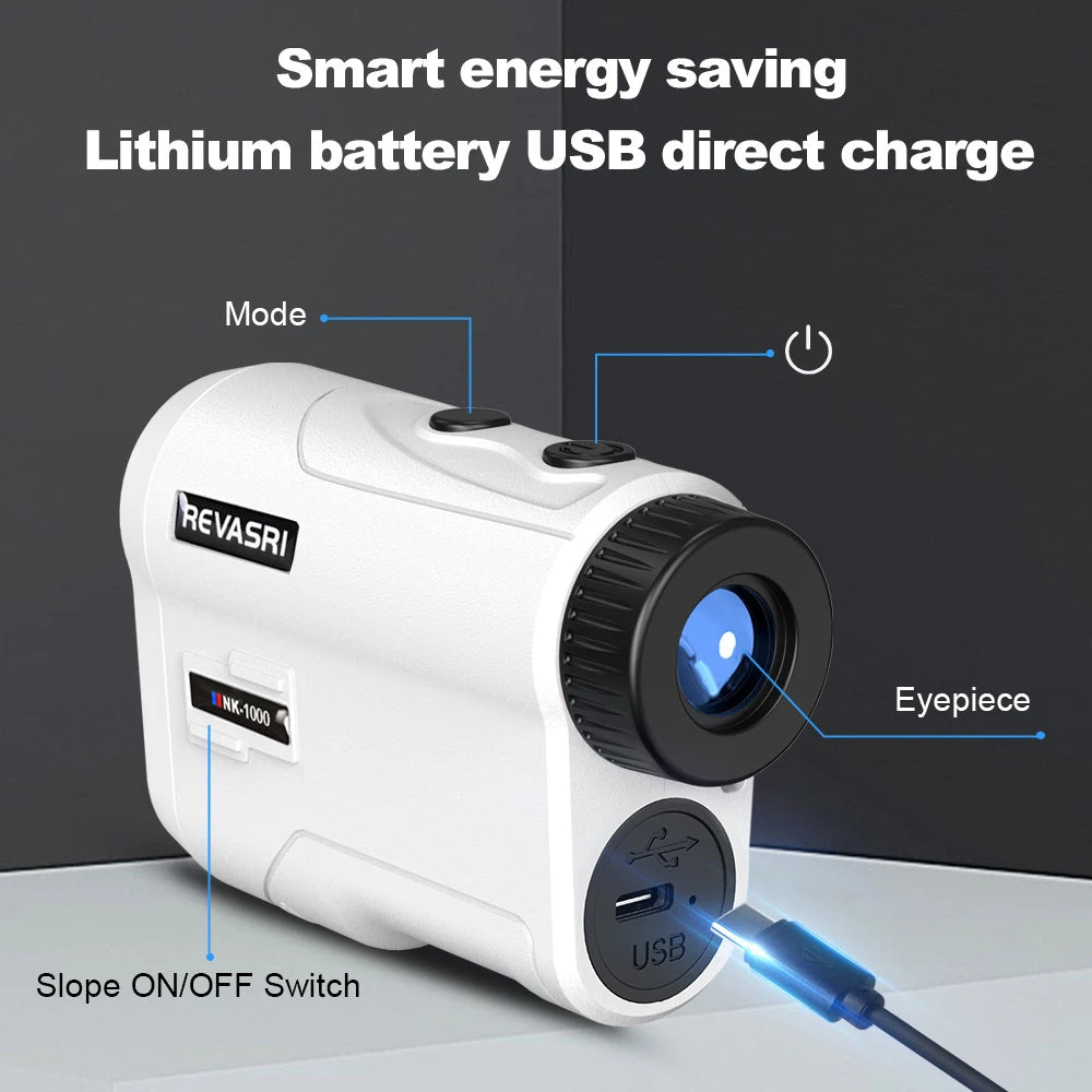 REVASRI Golf Laser Rangefinder 600Yards/1000Yards Slope and Flag Pin Lock Vibration for Golf Tournament Legal Hunting Survey