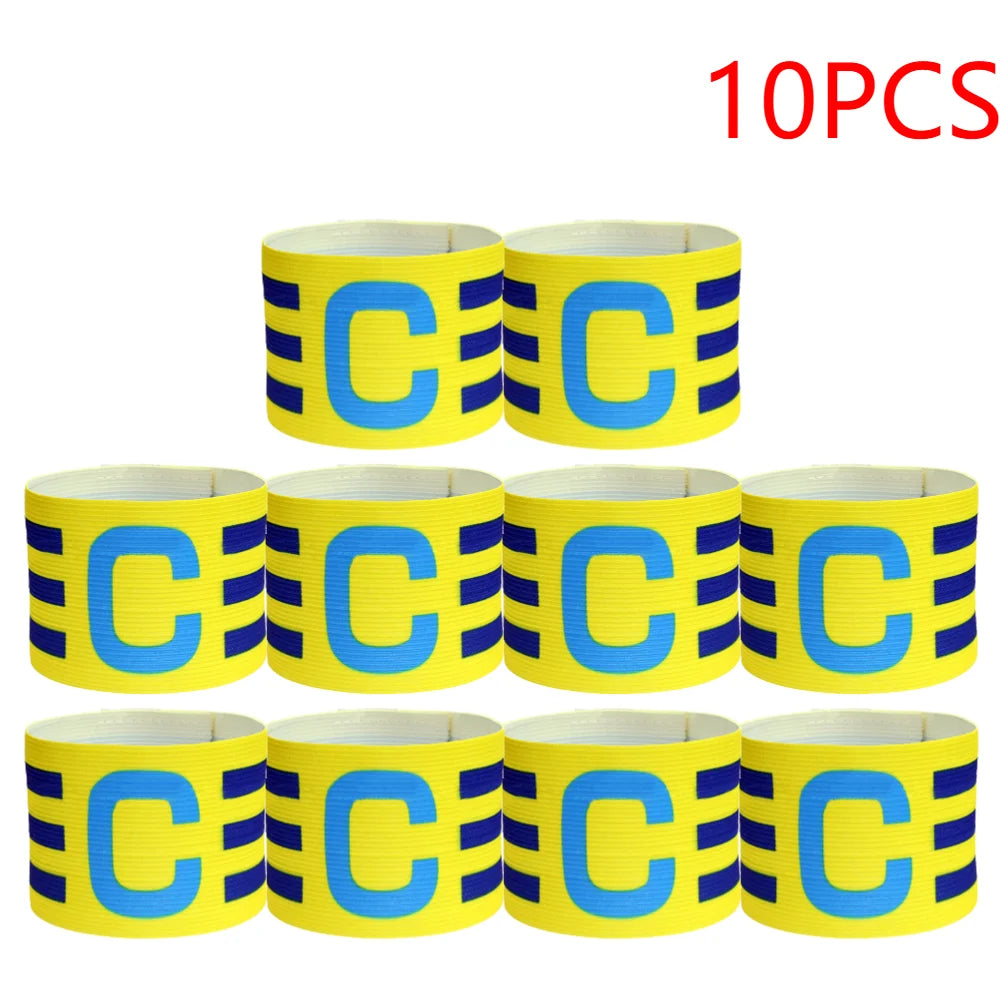 1-10pcs Leader Competition Armband Breathable Soccer Player Captain Group Armband Clear Icon Capitan Band For Football Captain