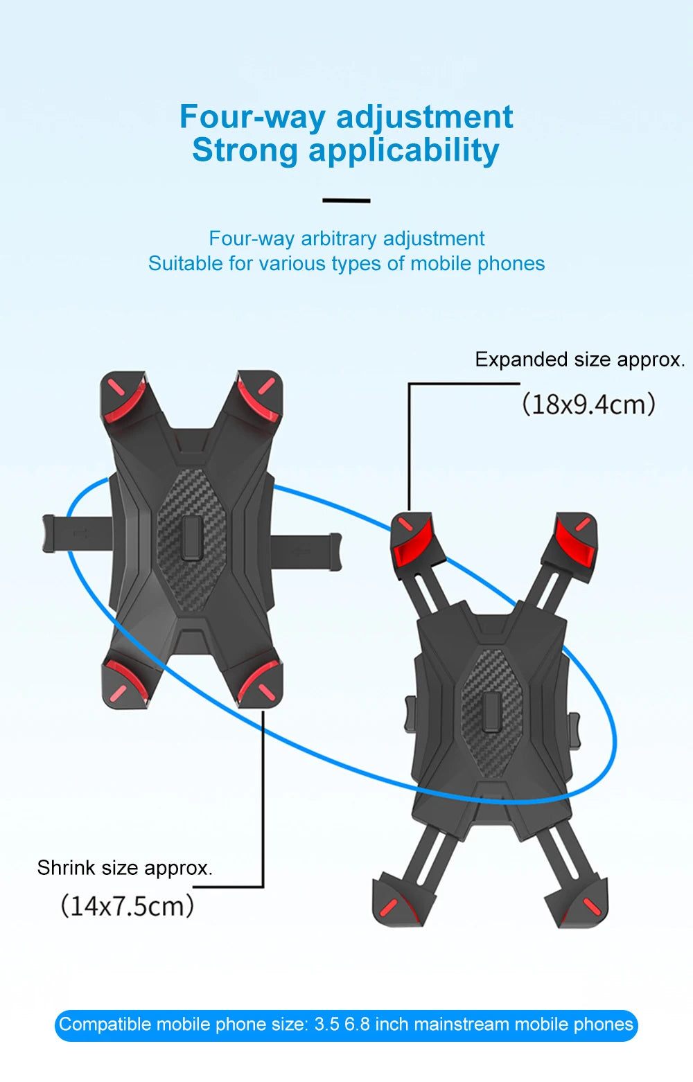 New Mobile Support for the Car Phone Holder Live Streaming Stands Motorcycle Mountain Bike Electric Bike Universal Fixed Frame