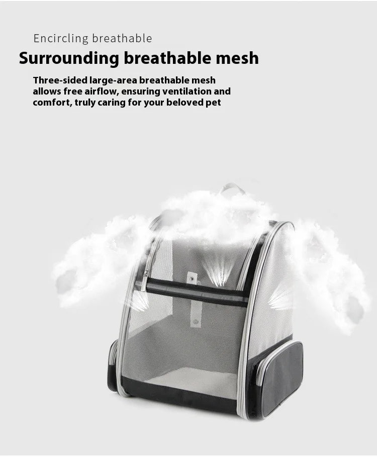 Practical, foldable cross-border pet bag. New style for cats and dogs, portable, breathable, spacious. Portable cat backpack.