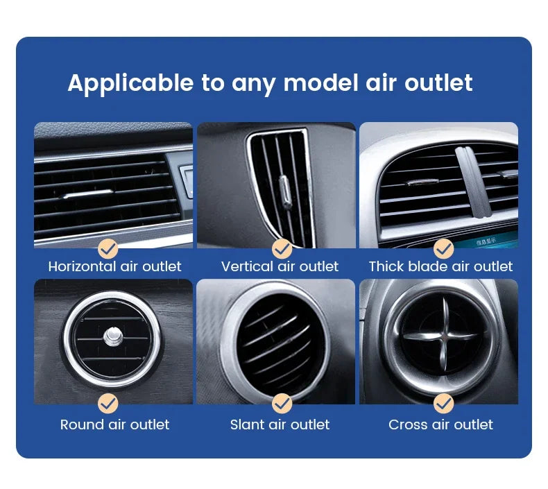 Universal Gravity Car Phone Holder Air Vent Mount Mobile Support for iPhone 13/12 Xiaomi - Automotive GPS Stand