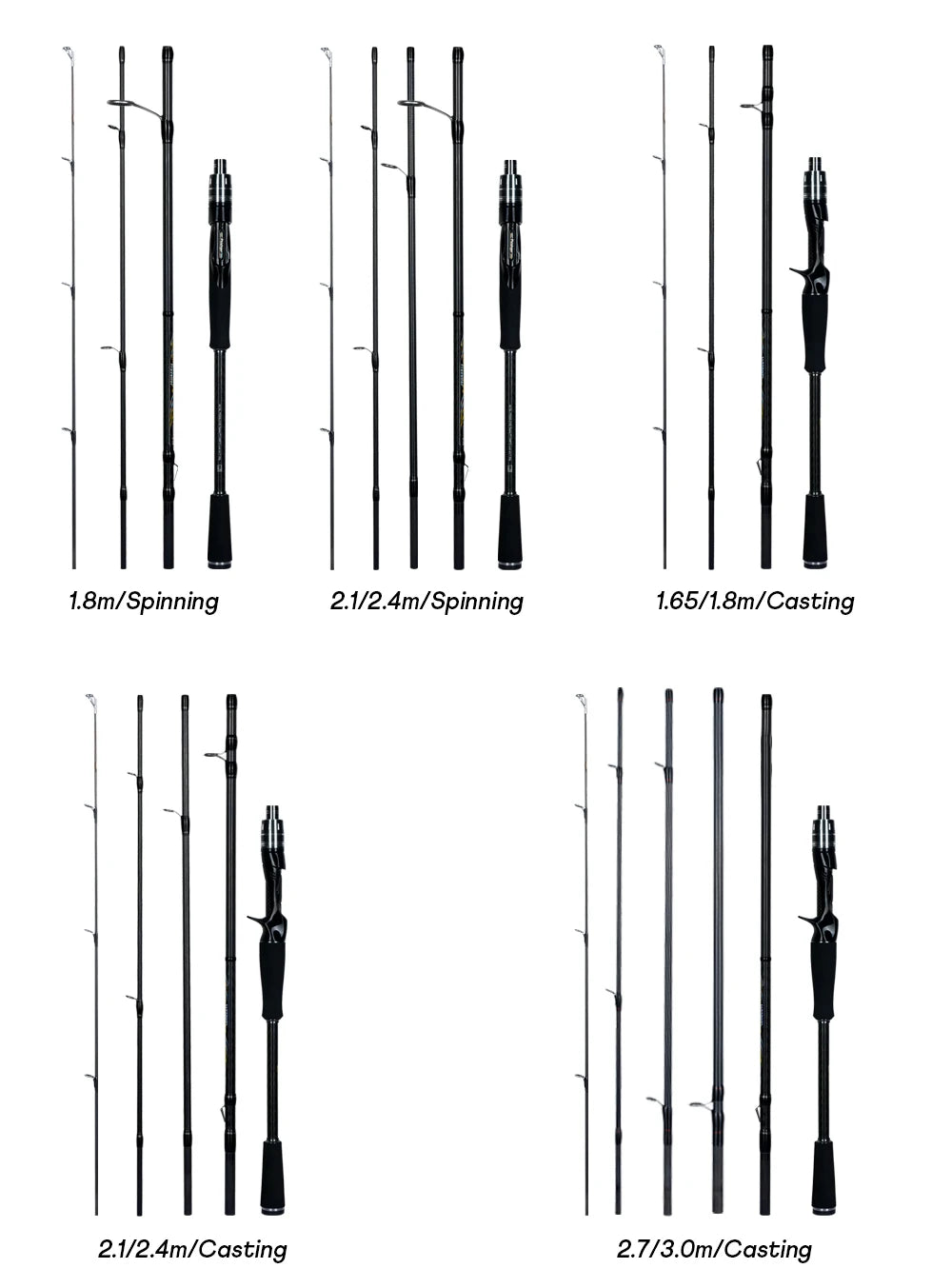 MAXIMUS Lure Fishing Rod 1.8m 2.1m 2.4m 2.7m 3.0m 30T Carbon Spinning Baitcasting FUJI Guide Travel Casting 3-35g L/M/MH BIUTIFU