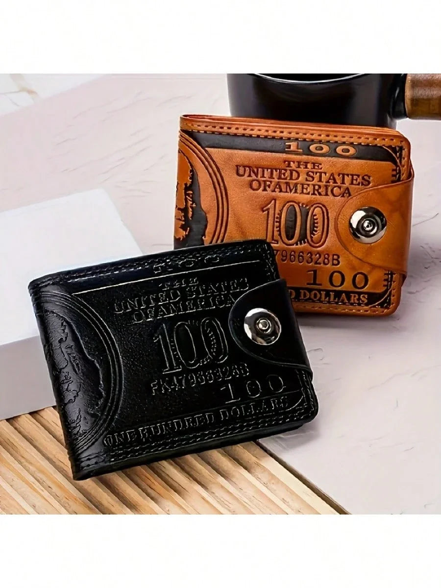 Large Capacity Men’s Leather Wallet – Fashion Card & Money Holder